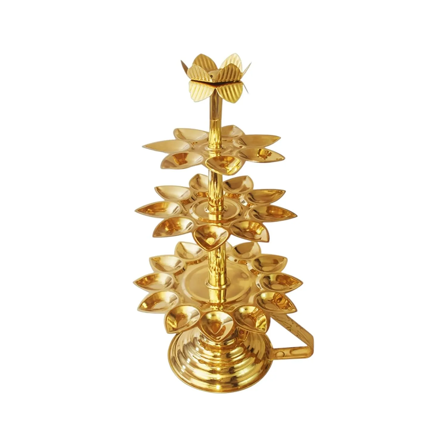 Brass 28 Jhar Prodip Diya | Traditional Multi Layer 28 Ganga Aarti Deep Oil Lamp